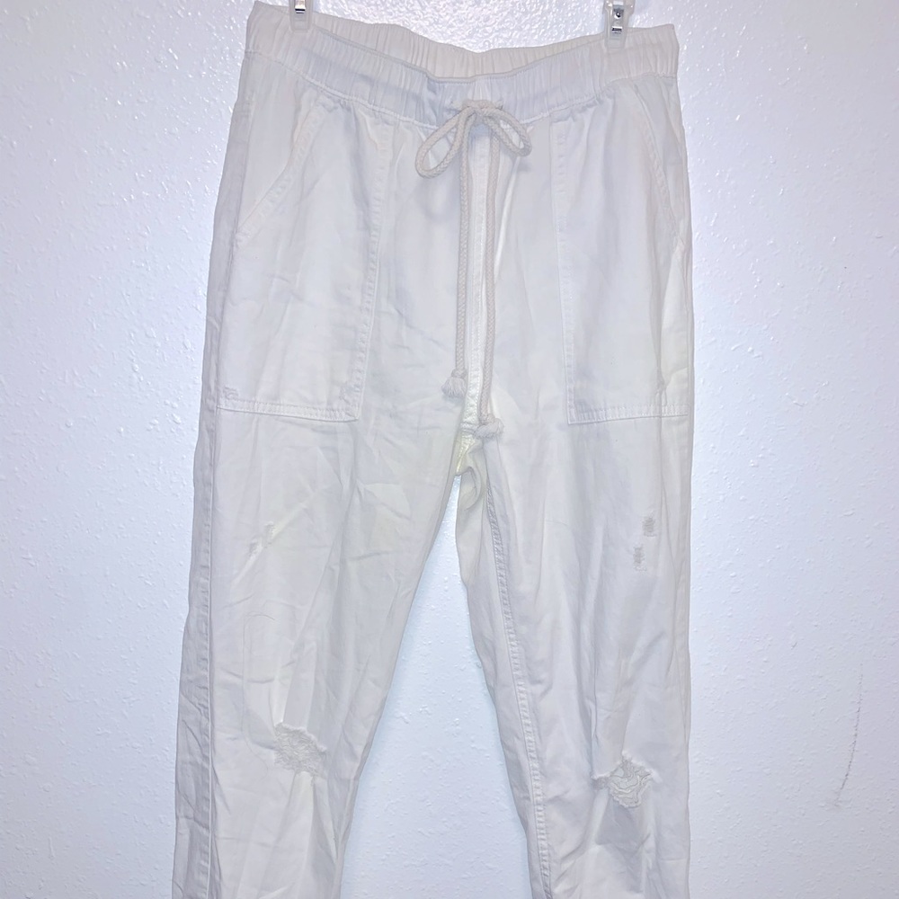 Aerie lightweight white cotton pants